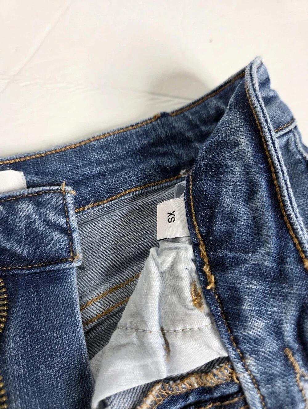 Vervet by Flying Monkey Rebecca High Rise Distressed Stretch Denim Shorts Sz XS